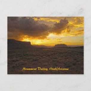 Monument Valley Sunset Postcard