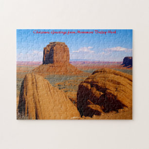 Monument Valley Utah. Christmas Greetings Jigsaw Puzzle