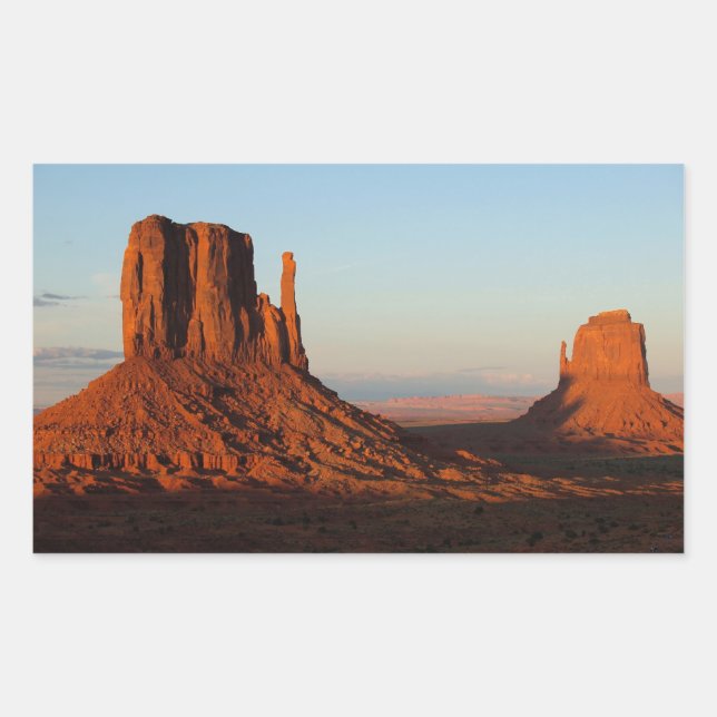 Monument Valley Utah Desert Rock Formation Rectangular Sticker (Front)