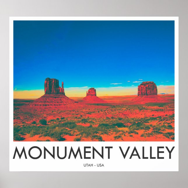 Monument Valley, Utah, USA Poster (Front)