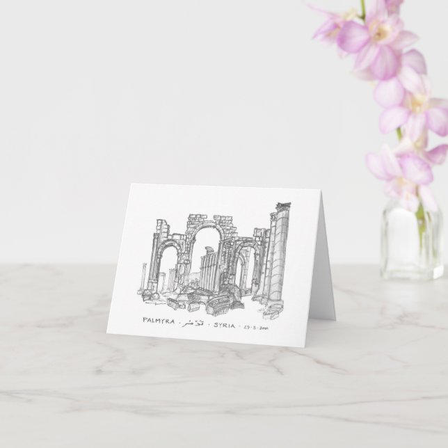 Monumental Arch, Palmyra, Syria Card (Orchid)