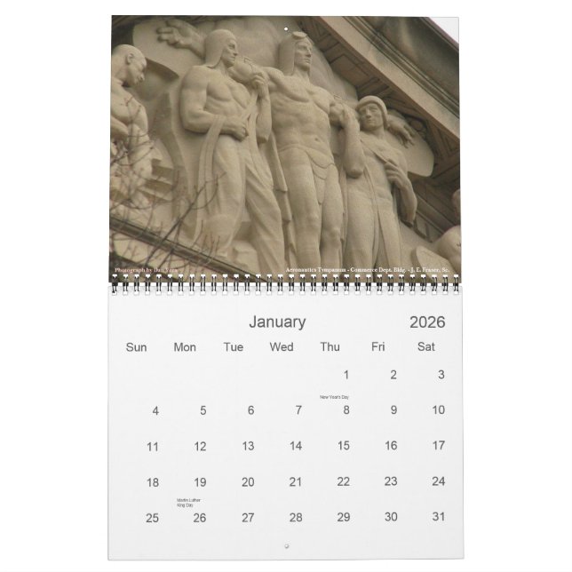 Monumental Hunks of Washington, DC 2011 - Sculptur Calendar (Jan 2026)