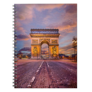 Monuments   Arc de Triomphe, Paris France Notebook