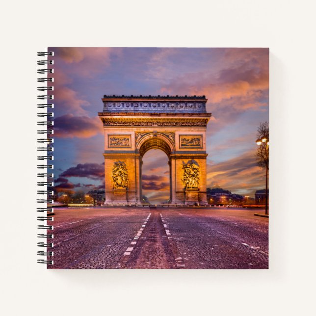 Monuments | Arc de Triomphe, Paris France Notebook (Front)