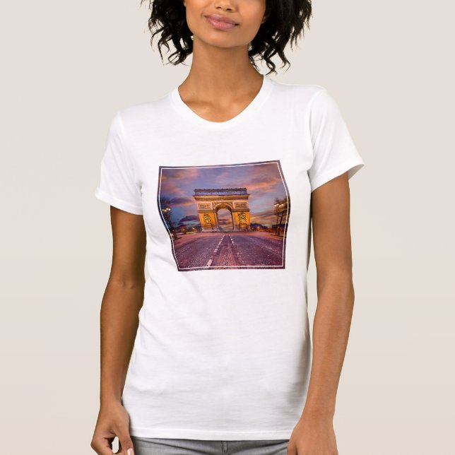 Monuments | Arc de Triomphe, Paris France T-Shirt (Front)