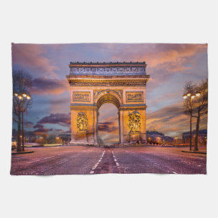 Monuments Arc de Triomphe, Paris France Tea Towel