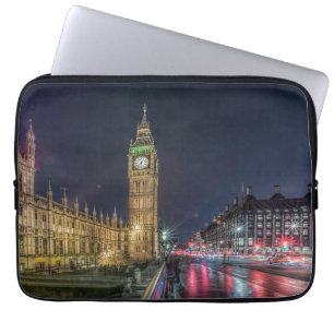 Monuments Big Ben at Night Laptop Sleeve