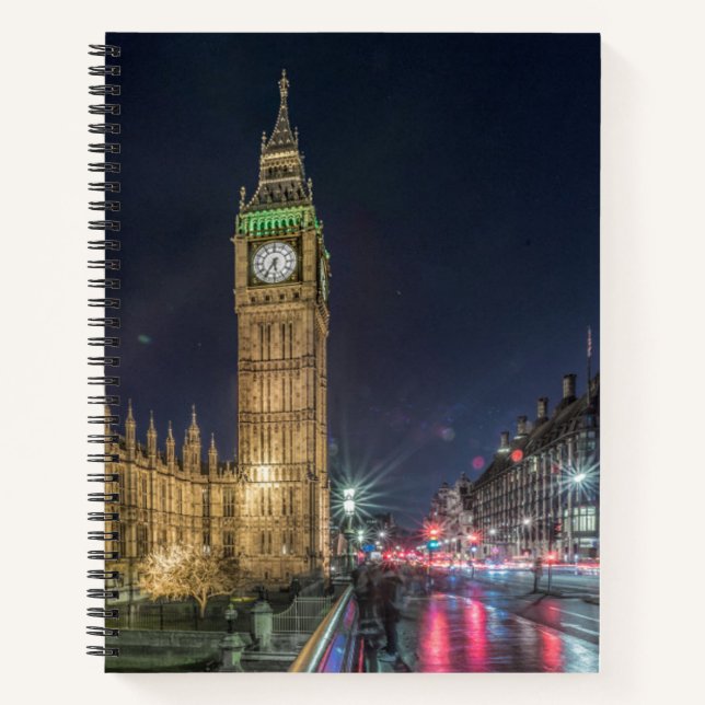 Monuments | Big Ben at Night Notebook (Front)