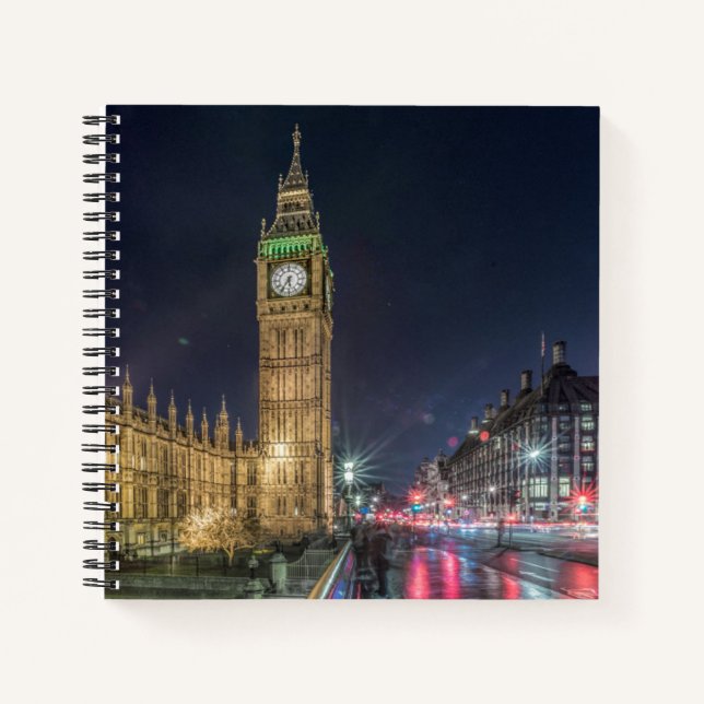 Monuments | Big Ben at Night Notebook (Front)