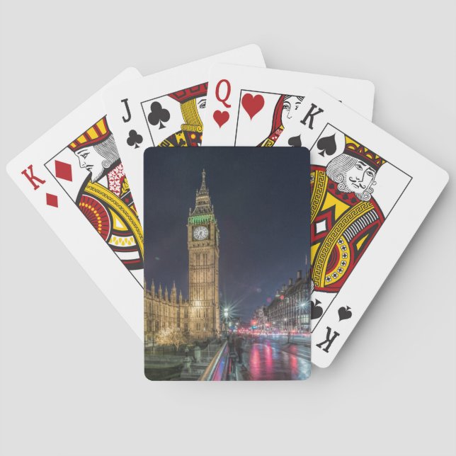Monuments | Big Ben at Night Playing Cards (Back)