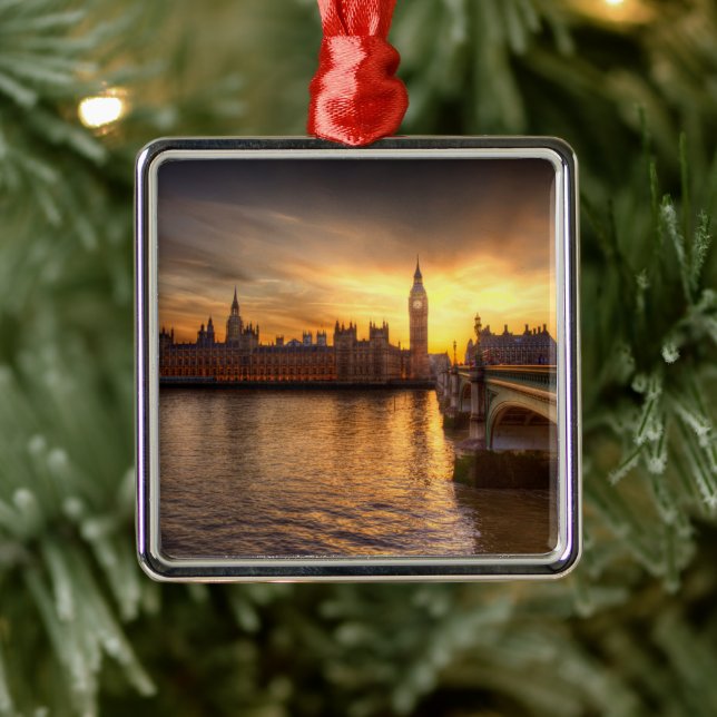 Monuments | Big Ben & Houses of Parliament Metal Tree Decoration (Tree)
