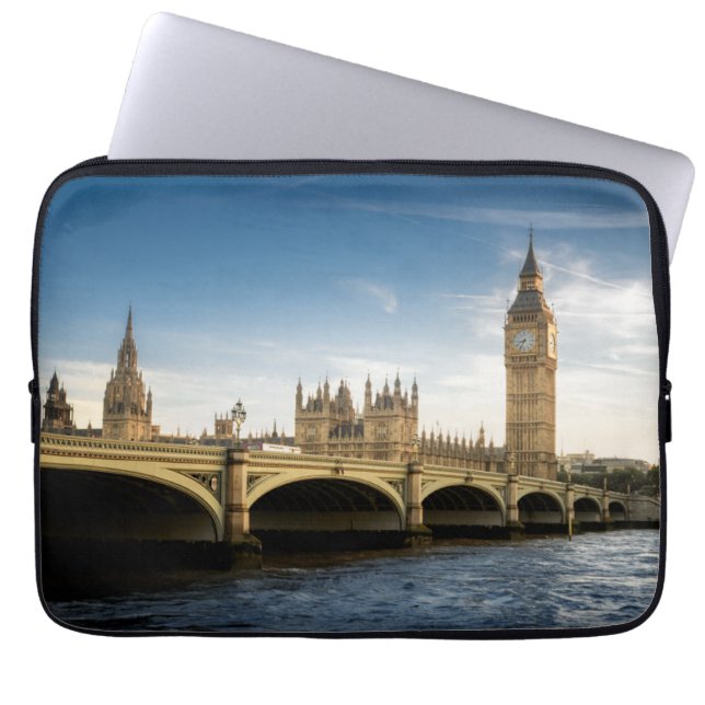 Monuments | Big Ben, London England Laptop Sleeve (Front)