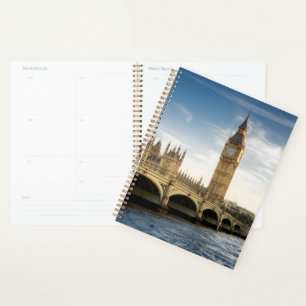 Monuments Big Ben, London England Planner