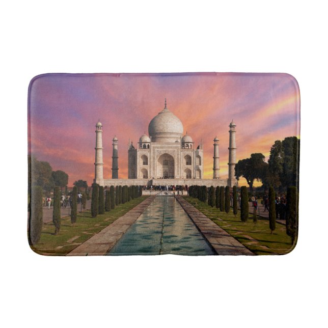 Monuments | Colourful View of the Taj Mahal Bath Mat (Front)