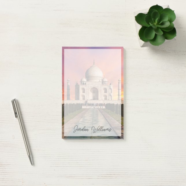 Monuments | Colourful View of the Taj Mahal Post-it Notes (Office)