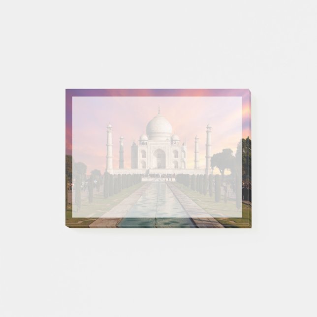 Monuments | Colourful View of the Taj Mahal Post-it Notes (Front)