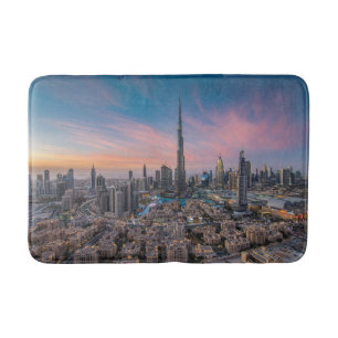 Monuments Dubai Cityscape Bath Mat