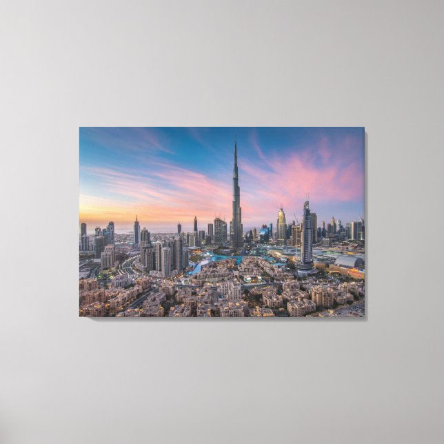 Monuments | Dubai Cityscape Canvas Print (Front)