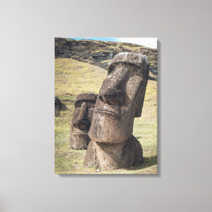 Monuments Easter Island, Chile Canvas Print
