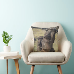 Monuments Easter Island, Chile Cushion