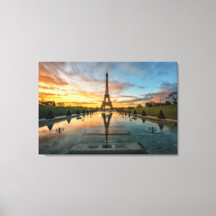 Monuments   Eiffel Tower Sunrise Canvas Print