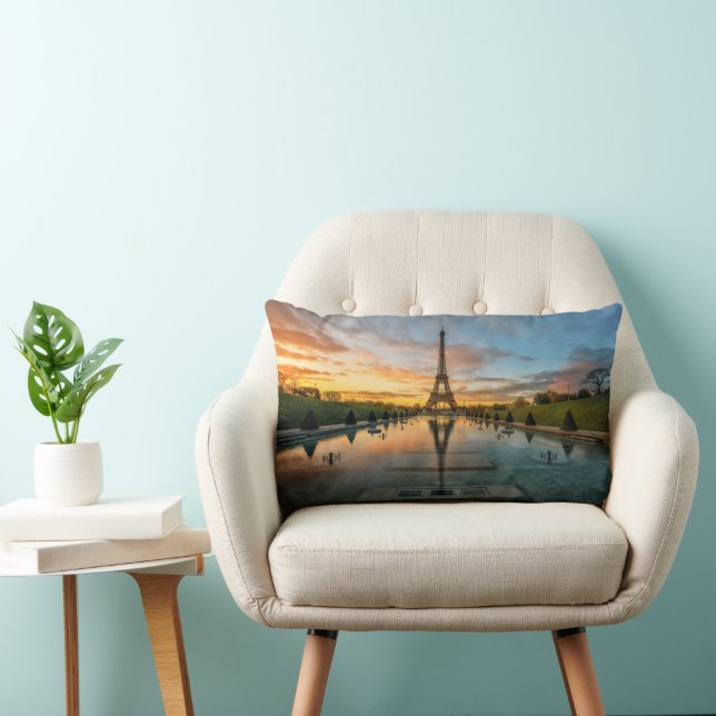 Monuments | Eiffel Tower Sunrise Lumbar Cushion (Chair)