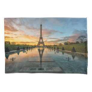 Monuments   Eiffel Tower Sunrise Pillowcase