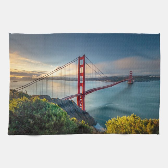 Monuments | Golden Gate San Francisco Tea Towel (Horizontal)