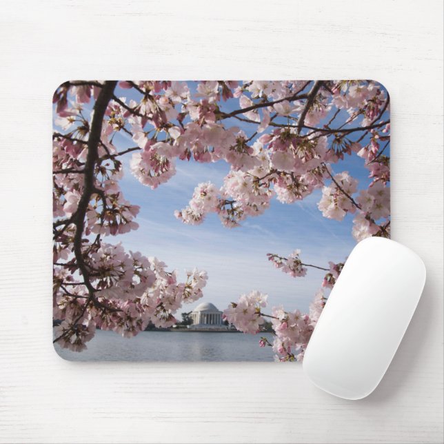 Monuments | Jefferson Memorial Cherry Blossoms Mouse Pad (With Mouse)