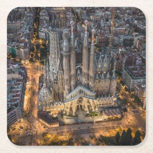 Monuments   La Sagrada Familia Square Paper Coaster