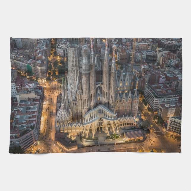 Monuments | La Sagrada Familia Tea Towel (Horizontal)
