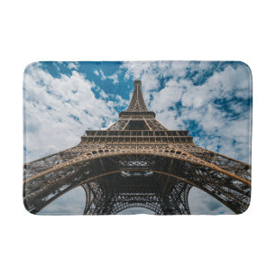 Monuments Looking Up at the Eiffel Tower Bath Mat
