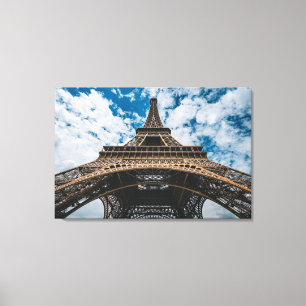 Monuments Looking Up at the Eiffel Tower Canvas Print