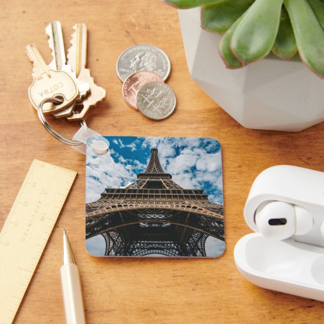 Monuments | Looking Up at the Eiffel Tower Key Ring (Desk)