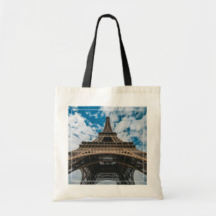 Monuments Looking Up at the Eiffel Tower Tote Bag