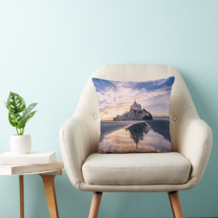 Monuments Mont Saint-Michel, Normandy France Cushion