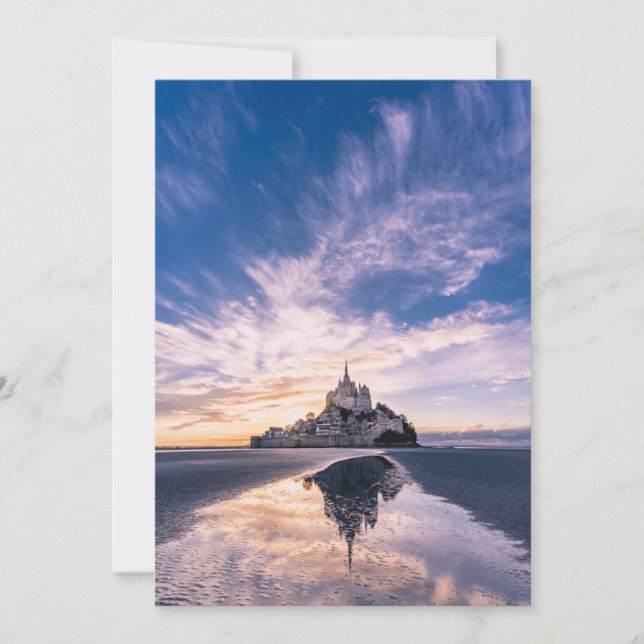 Monuments | Mont Saint-Michel, Normandy France Thank You Card (Front)