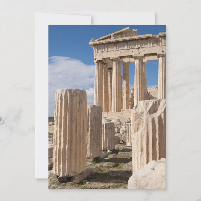 Monuments | Parthenon Acropolis Athens Greece Thank You Card (Front)