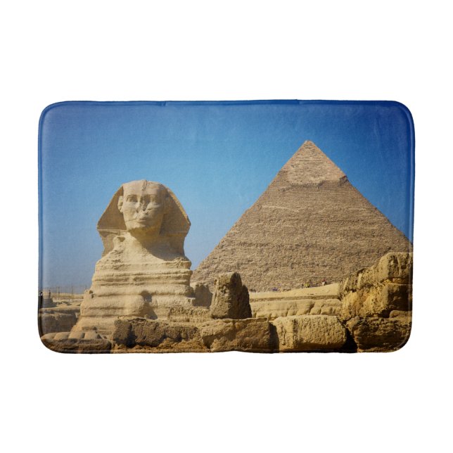 Monuments | Sphinx & Pyramid of Egypt Bath Mat (Front)
