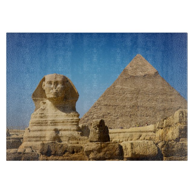 Monuments | Sphinx & Pyramid of Egypt Cutting Board (Front)