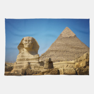 Monuments Sphinx & Pyramid of Egypt Tea Towel