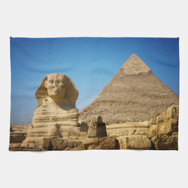 Monuments | Sphinx & Pyramid of Egypt Tea Towel (Horizontal)