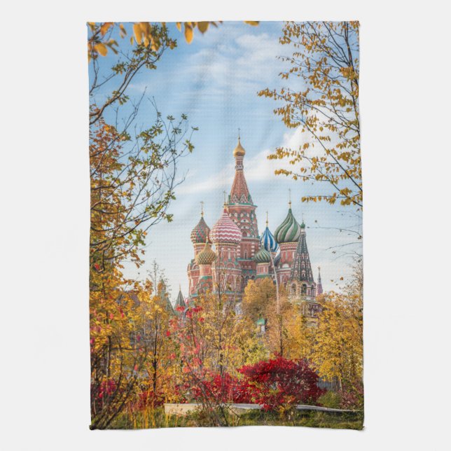 Monuments | St. Basil's Cathedral Moscow Tea Towel (Vertical)