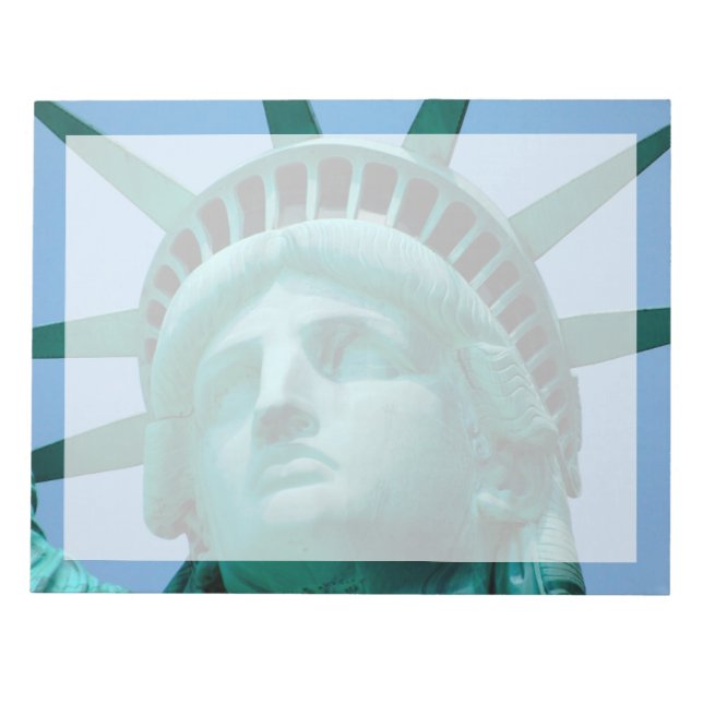 Monuments | Statue of Liberty Face Notepad (Front)