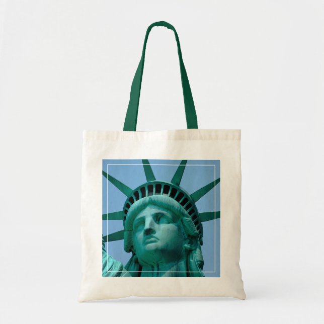 Monuments | Statue of Liberty Face Tote Bag (Front)