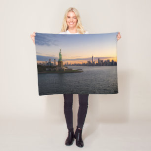 Monuments Statue of Liberty NYC Fleece Blanket