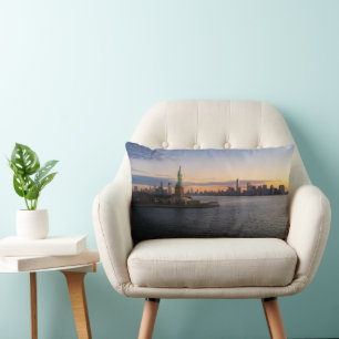 Monuments   Statue of Liberty NYC Lumbar Cushion