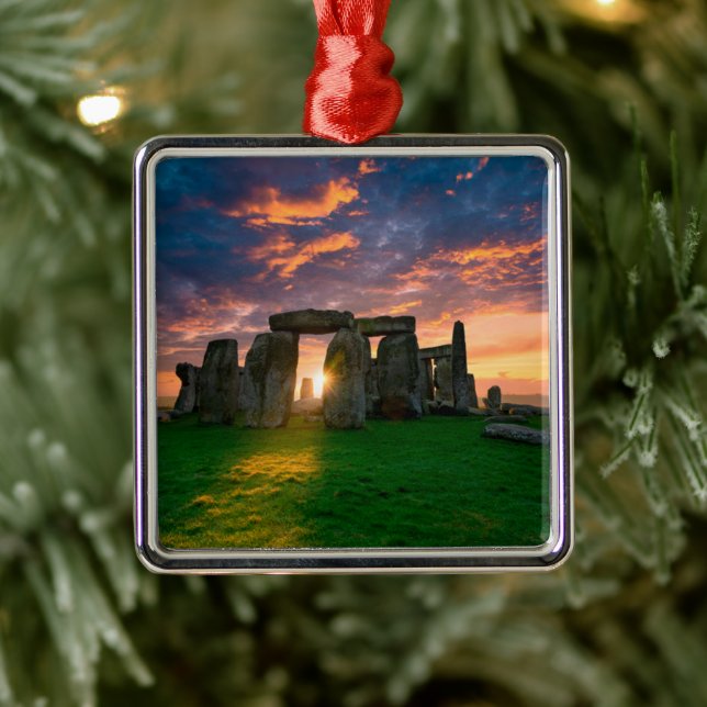 Monuments | Stonhenge, England Metal Tree Decoration (Tree)