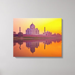 Monuments Taj Mahal at Sunset Canvas Print