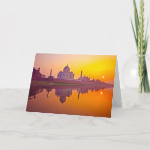 Monuments Taj Mahal at Sunset Card